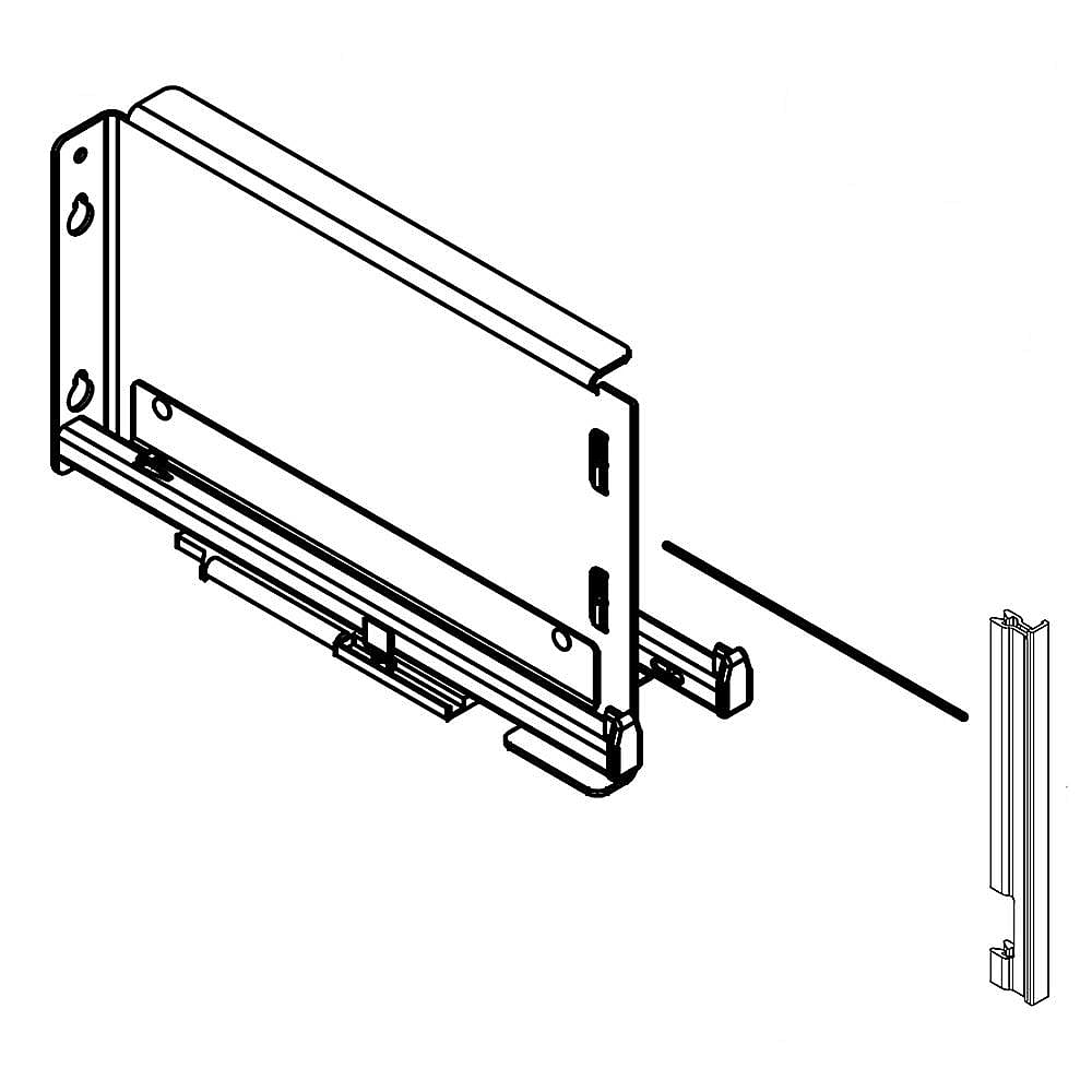 Part #w10654278, Refrigerator Bracket Assembly, Center / 11.50 x 6.50 x 3.25