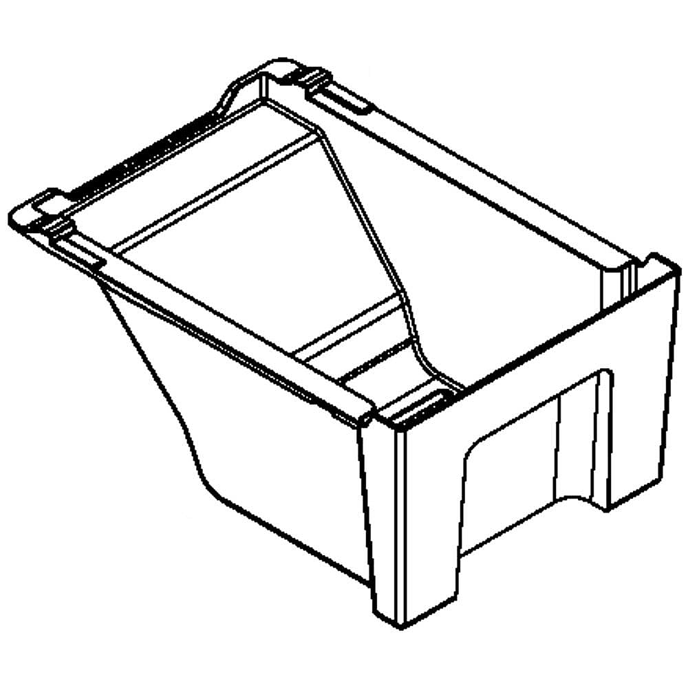 Part #w10654387, Refrigerator Crisper Drawer, Lower / 17.25 x 12.50 x 7.00