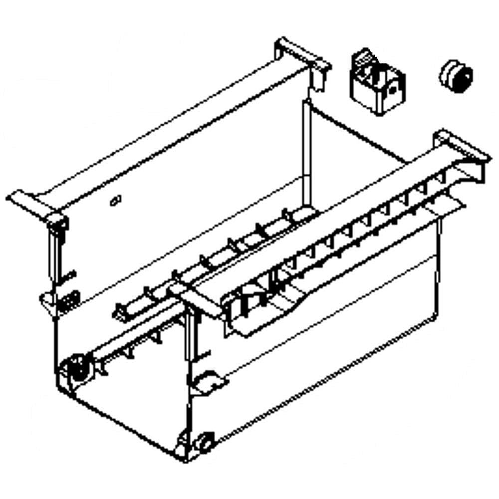 Part #w10662015, Refrigerator Crisper Drawer Center Rail / 14.00 x 10.50 x 8.25