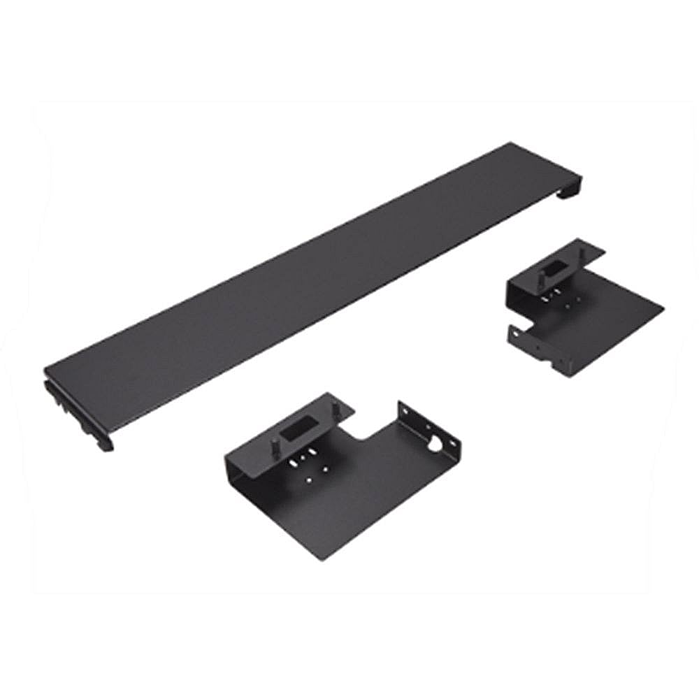 Part #w10663562, Refrigerator 36-In Armoire Style Door Panel Bracket Kit (Black) / 8.50 x 3.75 x 40.50
