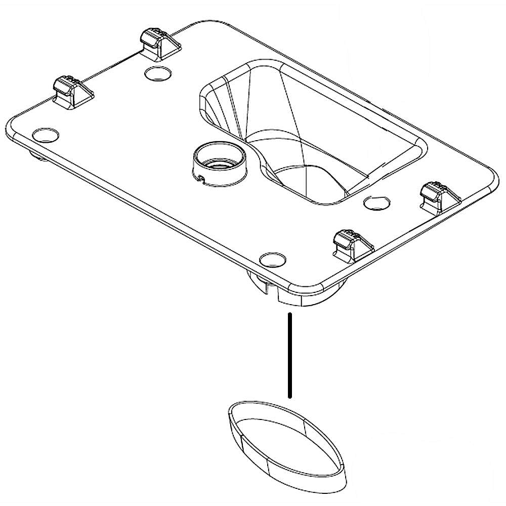 KitchenAid Part #w10682175, Ice Chute Plate | 8.75 x 6.00 x 4.50