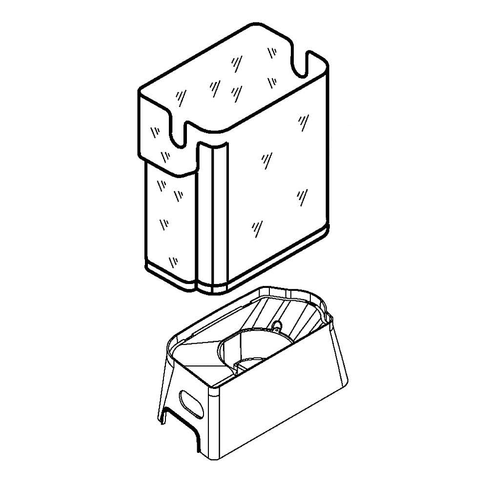 KitchenAid Part #w10692205, Refrigerator Ice Container | 16.00 x 7.00 x 14.25