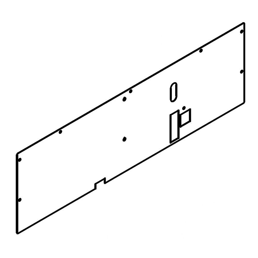 KitchenAid Part #w10694109, Refrigerator Cover Unit, Front | 28.25 x 8.63 x 0.25