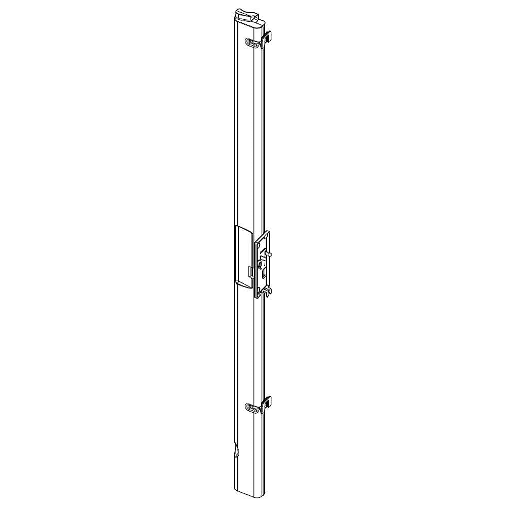 Part #w10698196, Refrigerator Mullion Assembly (Black) / 39.50 x 3.00 x 1.50