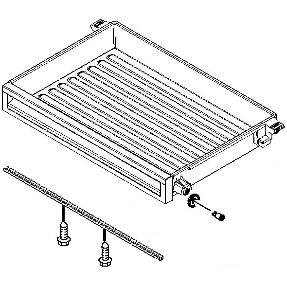 Part #w10704093, Refrigerator Pan Center Assembly / 30.50 x 19.20 x 3.60