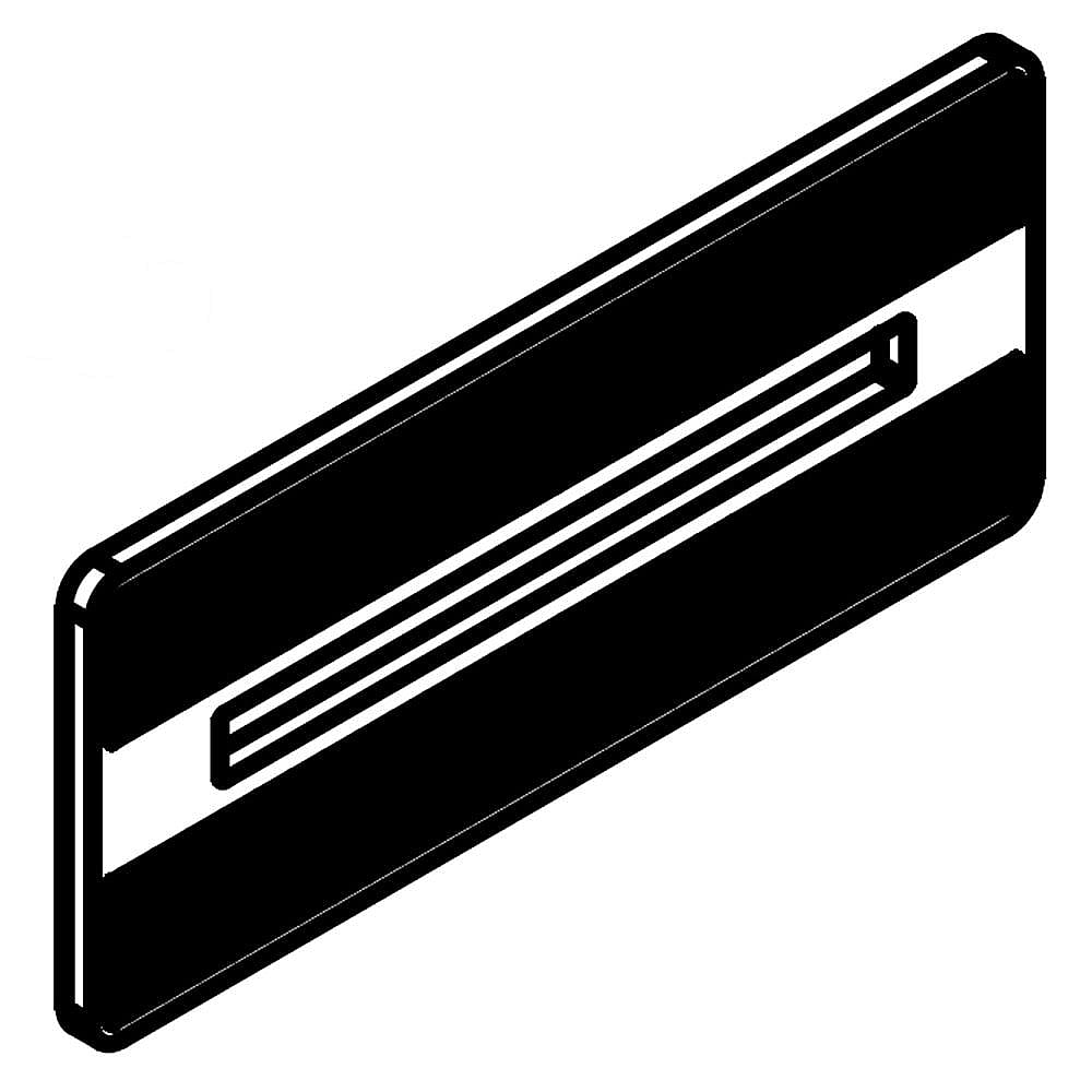 Part #w10708610, Refrigerator Hinge Cover / 4.00 x 1.75 x 0.08