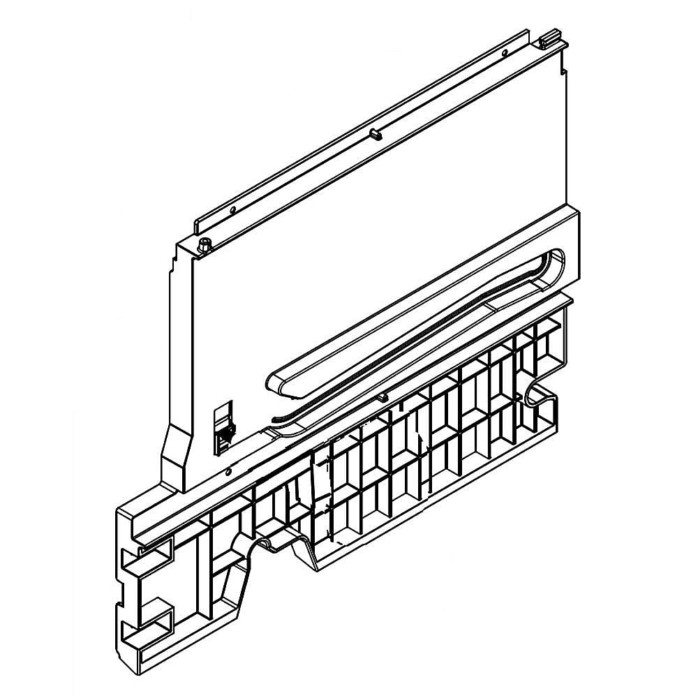 Part #w10715370, Support, Crisper Side (Left Hand) / 15.75 x 12.75 x 1.12