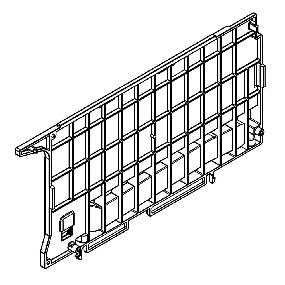 Part #w10716166, Support, Center Crisper (Left Hand) / 16.12 x 8.25 x 1.00
