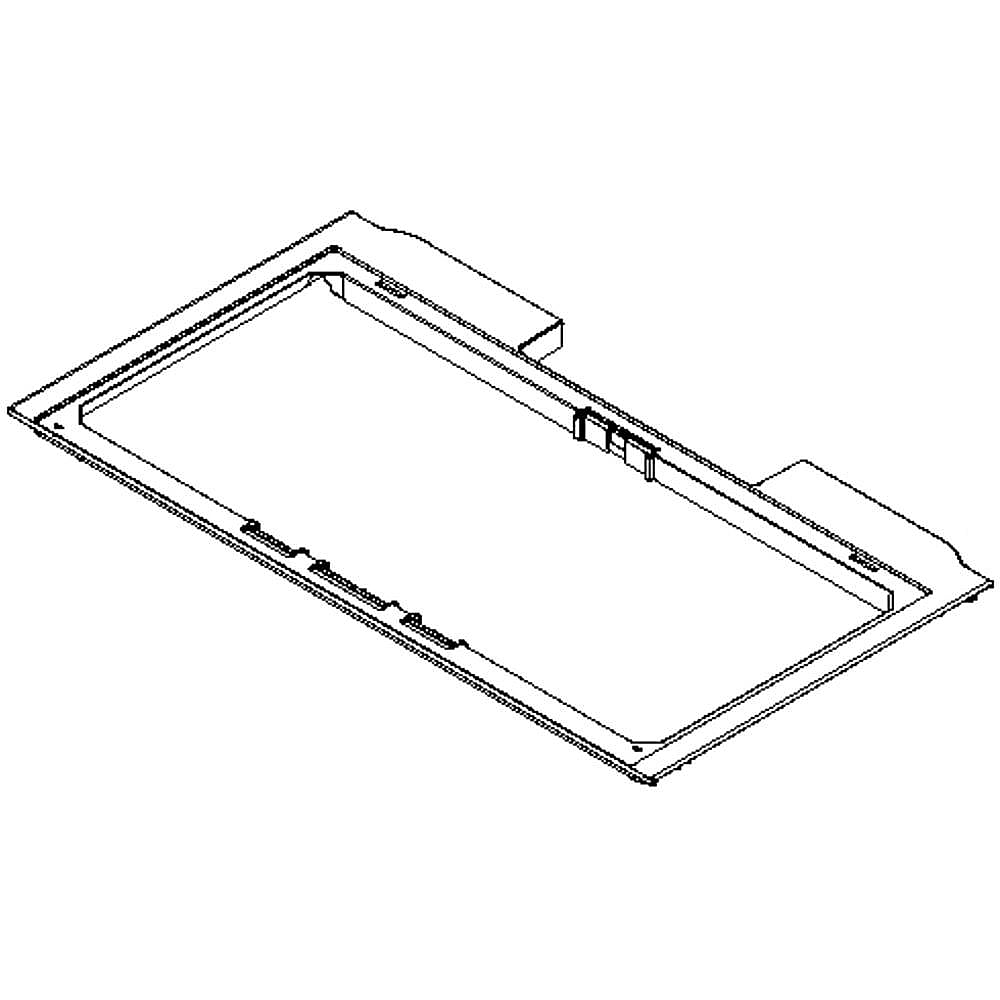 Part #w10717569, Refrigerator Crisper Drawer Cover Frame / 32.25 x 17.50 x 1.25