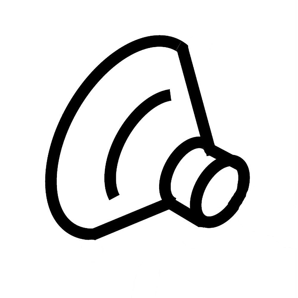 Part #w10738934, Control Knob / 0.94 x 0.94 x 0.75