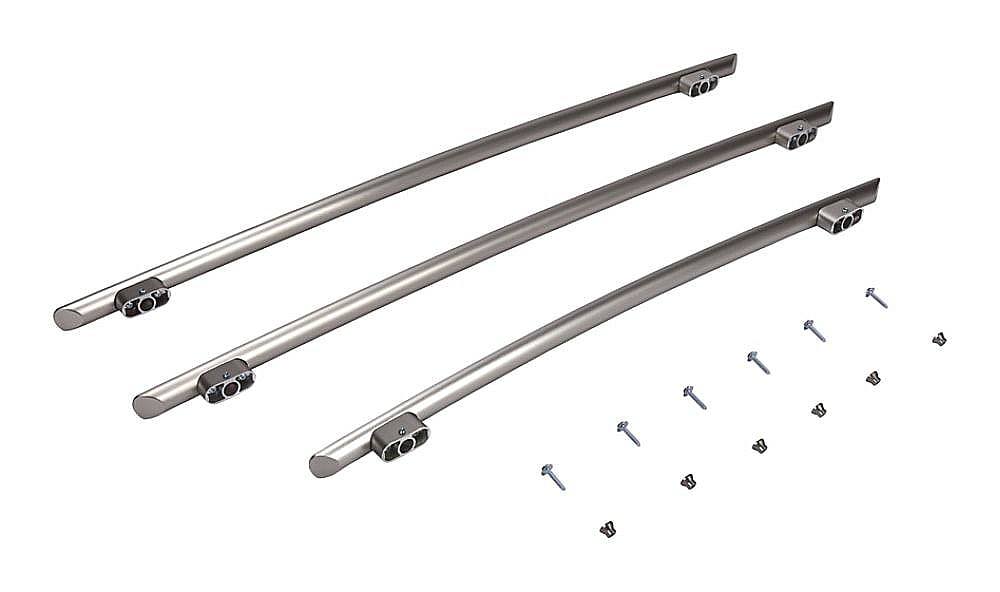 Part #w10745430, Refrigerator Door Euro-Style Handle Set (Stainless) / 43.20 x 6.00 x 2.25