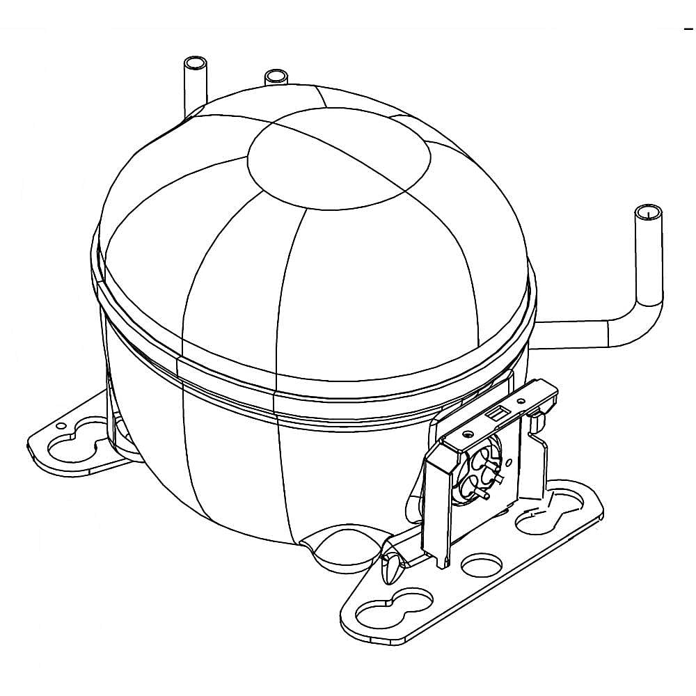 Part #w10750851, Refrigerator Compressor / 13.00 x 8.50 x 8.50