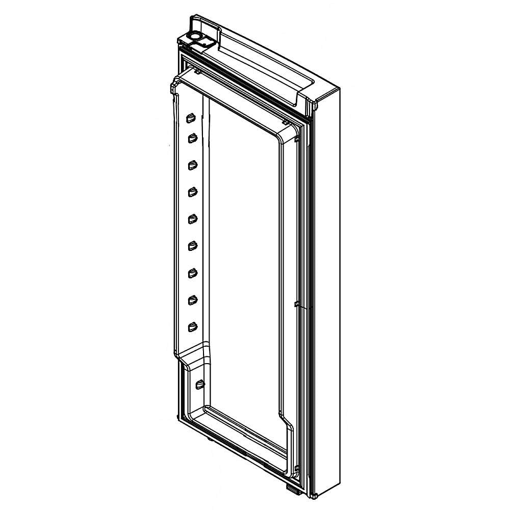 Part #w10757549, Whirlpool Refrigerator Door Assembly, Right (Stainless) (Replaces W10751212) / 45.00 x 18.00 x 2.00