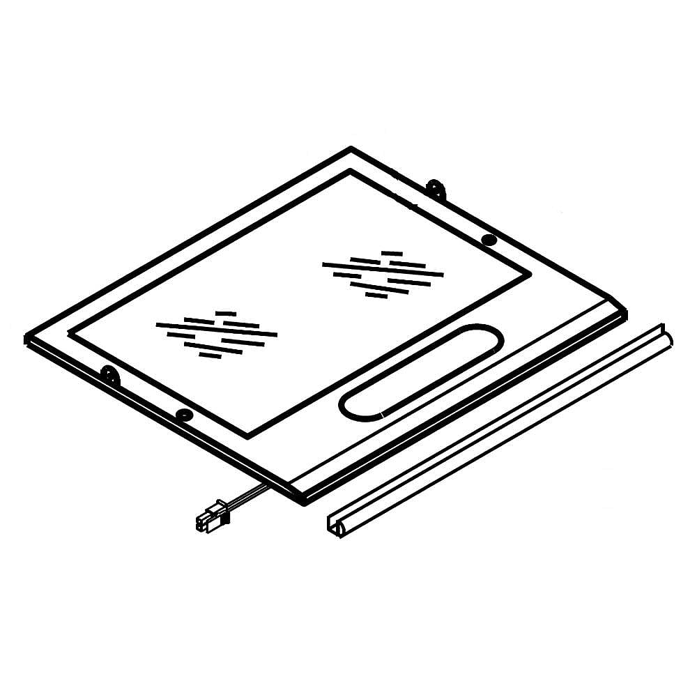 Part #w10757973, Refrigerator Deli Drawer Cover And Control Board Assembly / 21.65 x 19.20 x 2.25