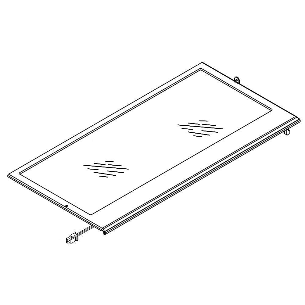 Refrigerator Deli Drawer Cover and Control Board Assembly