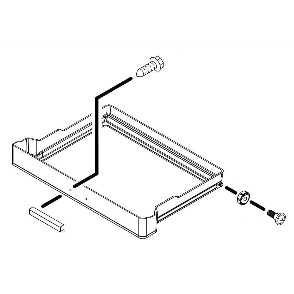 Part #w10758542, Meat Pan Assembly / 17.50 x 25.75 x 3.50