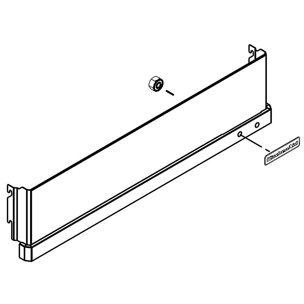 Part #w11449384, Refrigerator Machine Compartment Grille (Stainless) / 40.00 x 12.00 x 8.00