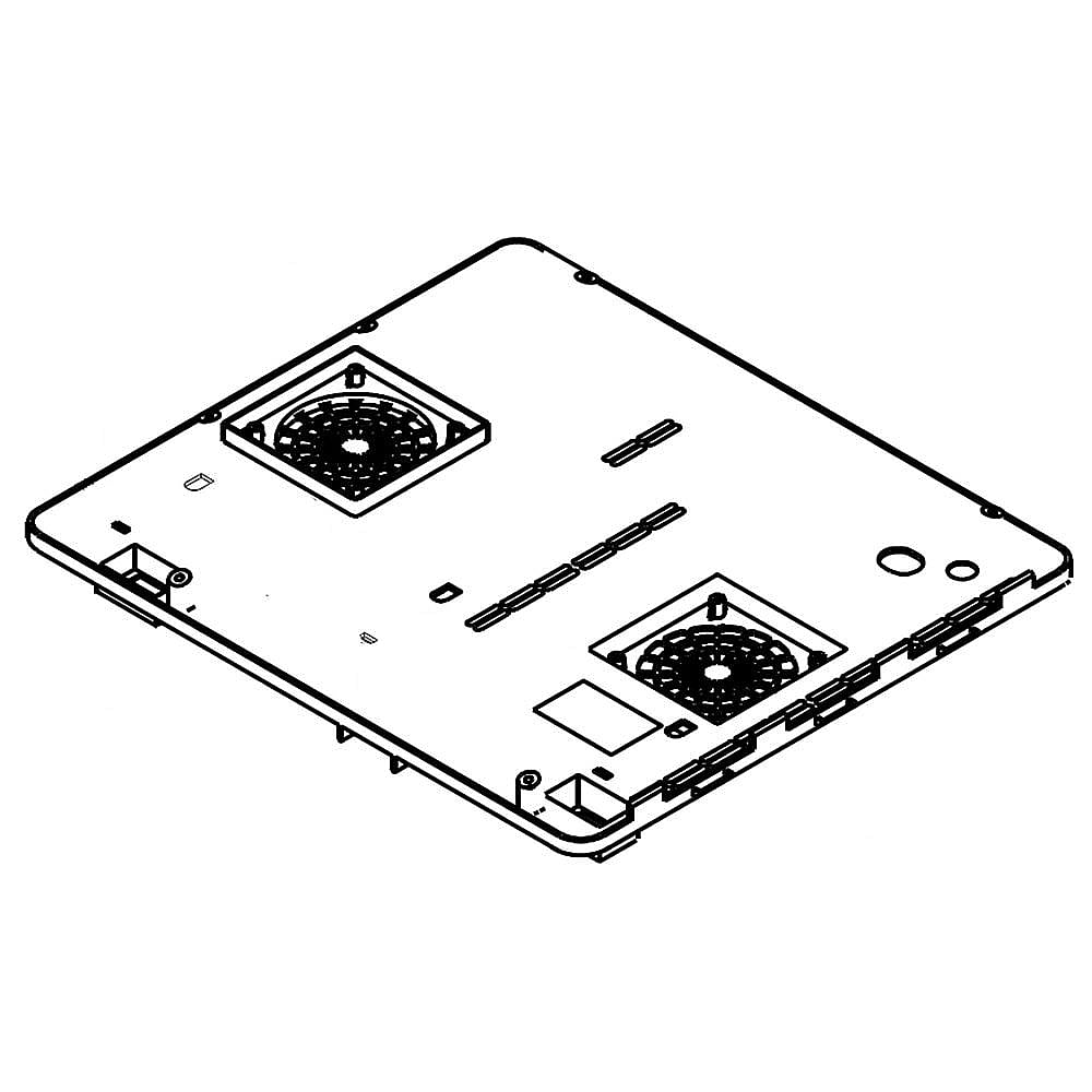 Photo of GE Part #w10772915, Refrigerator Fan Cover from Repair Parts Direct