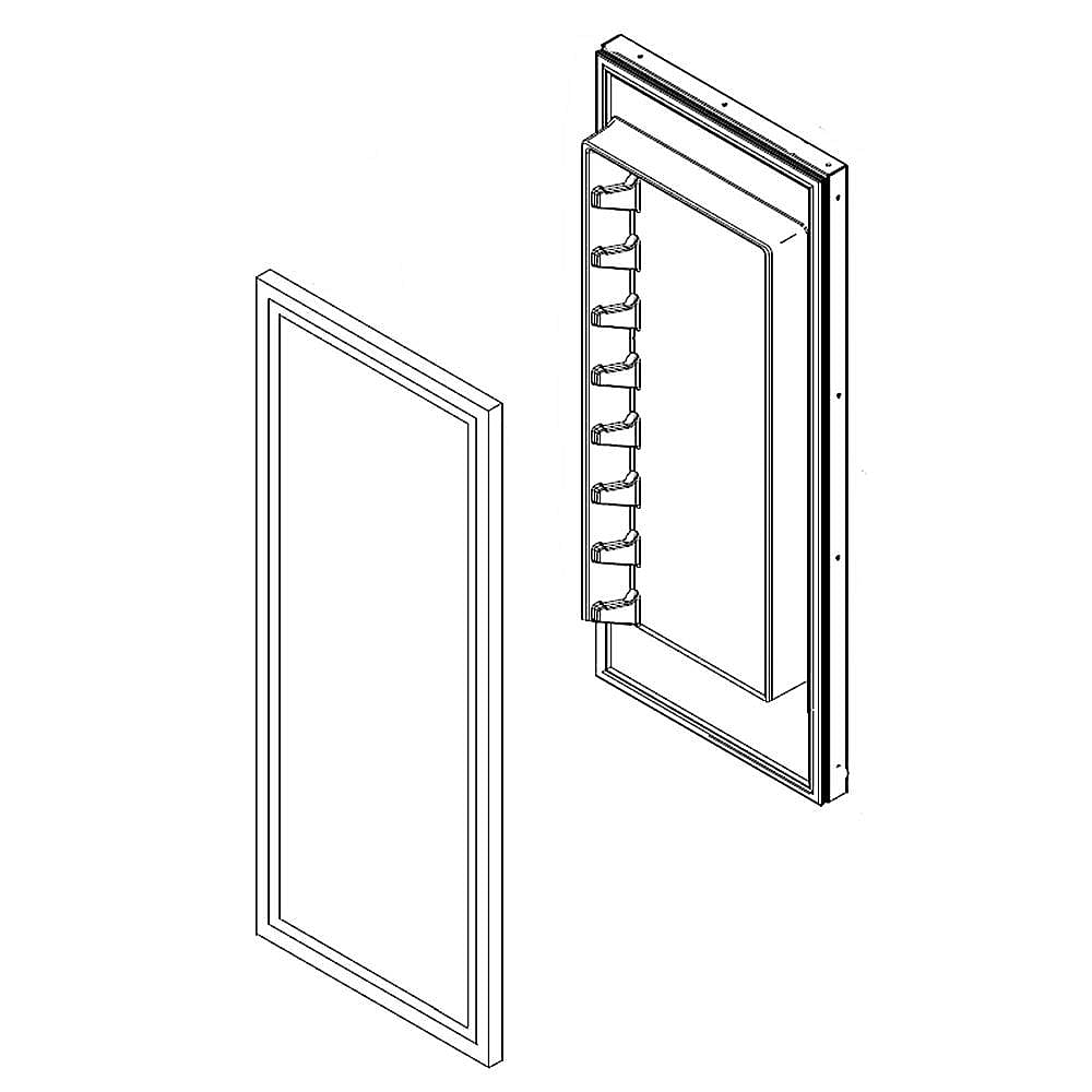 Photo of GE Part #w10782253, Refrigerator Door Assembly, Right from Repair Parts Direct