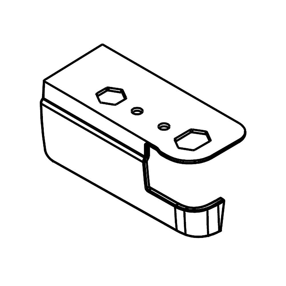 Part #w10789145, Cover, Door Stop (Black) / 4.25 x 1.75 x 2.00