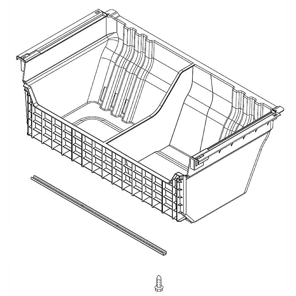 Part #w10795852, Refrigerator Bottom Pan Assembly / 30.00 x 15.75 x 11.00