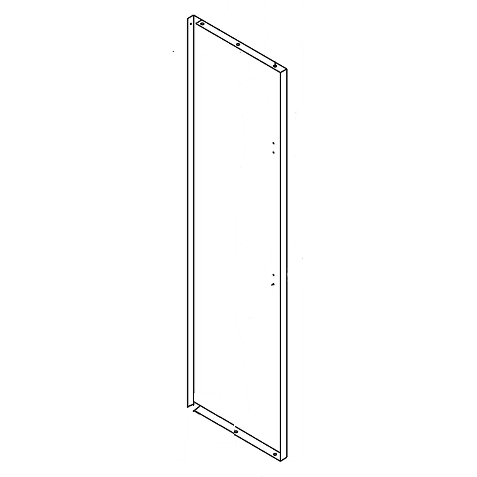 Part #w10800787, Refrigerator Door Skin (Black Stainless) / 75.00 x 32.00 x 5.75