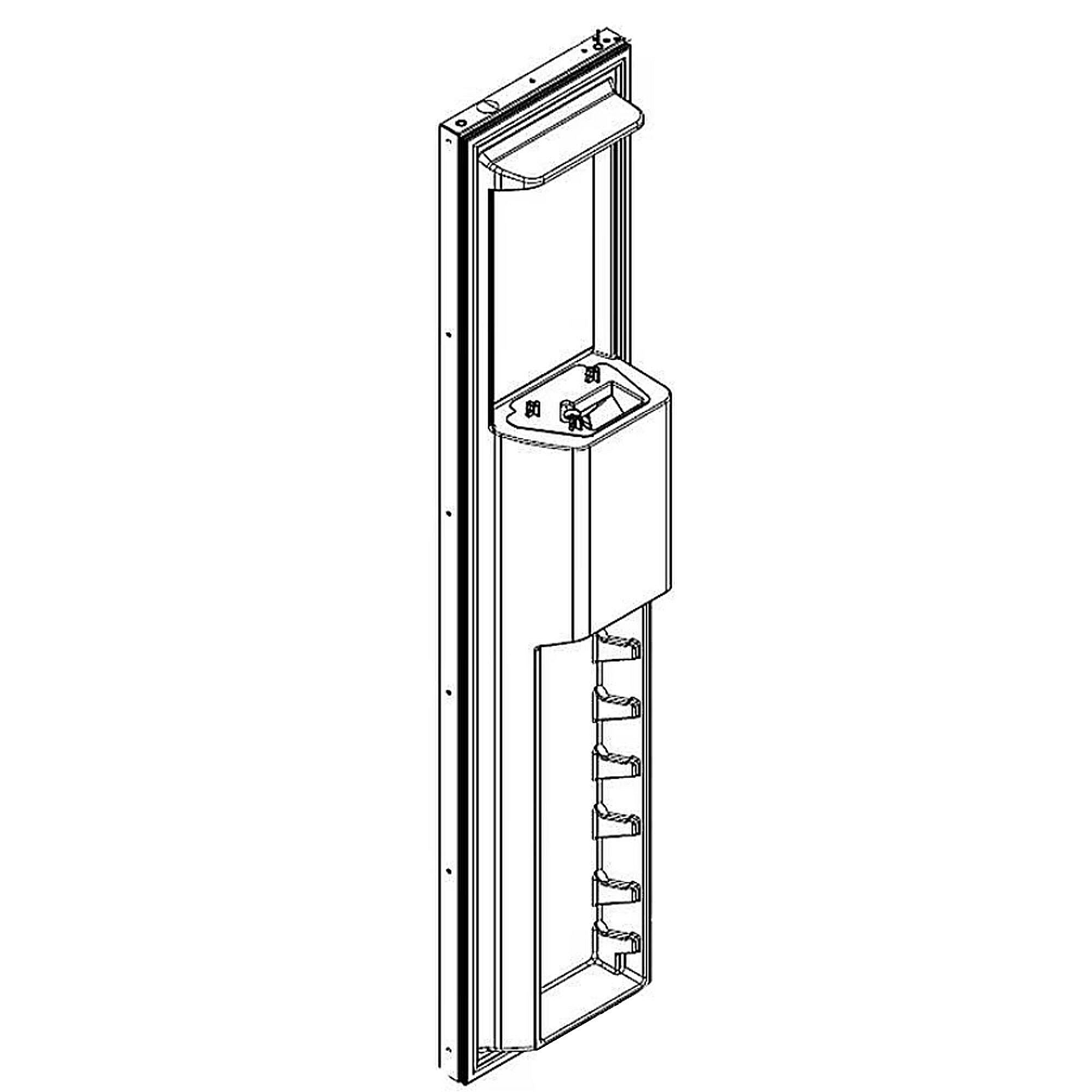 Part #w10800792, Refrigerator Freezer Door Assembly