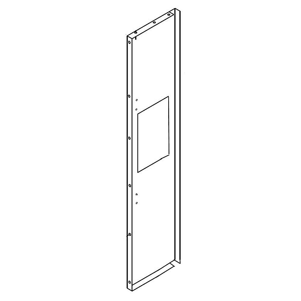 Part #w10800798, Refrigerator Freezer Door Outer Panel (Stainless) / 75.00 x 24.75 x 5.25