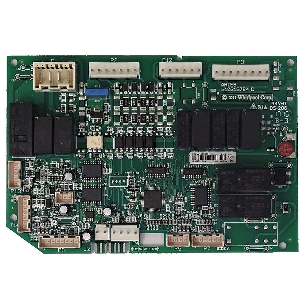 Part #w10807590R, Refurbished Refrigerator Electronic Control Board