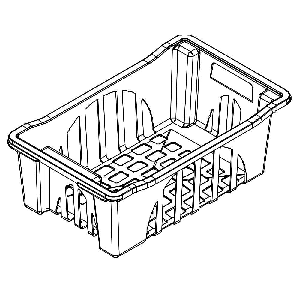 Part #w11553315, Freezer Basket (Replaces W10812045) / 23.25 x 13.00 x 14.00