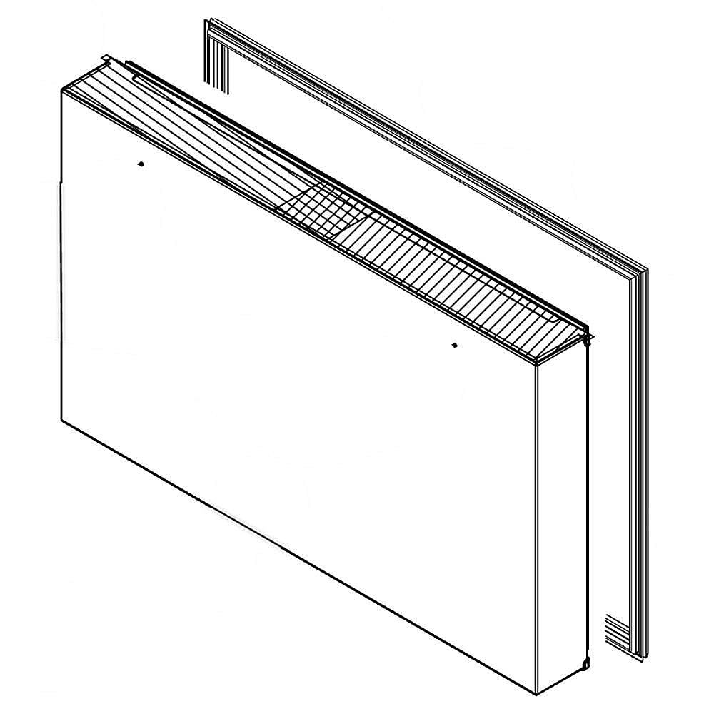 Part #w10815701, Whirlpool Refrigerator Freezer Door Assembly (Stainless) (Replaces W10634624) / 41.00 x 27.50 x 10.00