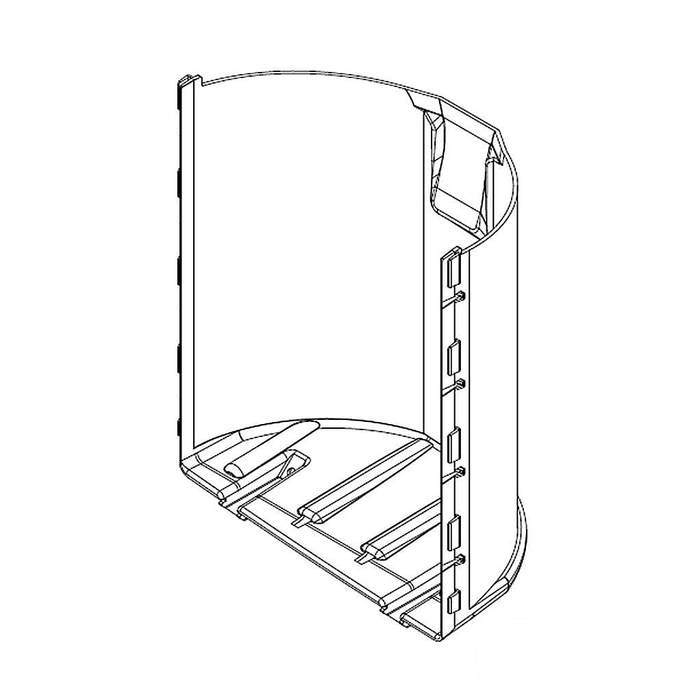 Part #w10819058, Refrigerator Dispenser Liner (Gray) / 11.00 x 9.00 x 11.00