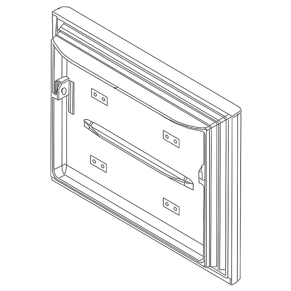 Part #w10821256, Refrigerator Freezer Door Assembly (Black And Stainless) / 0.11 x 0.11 x 0.11