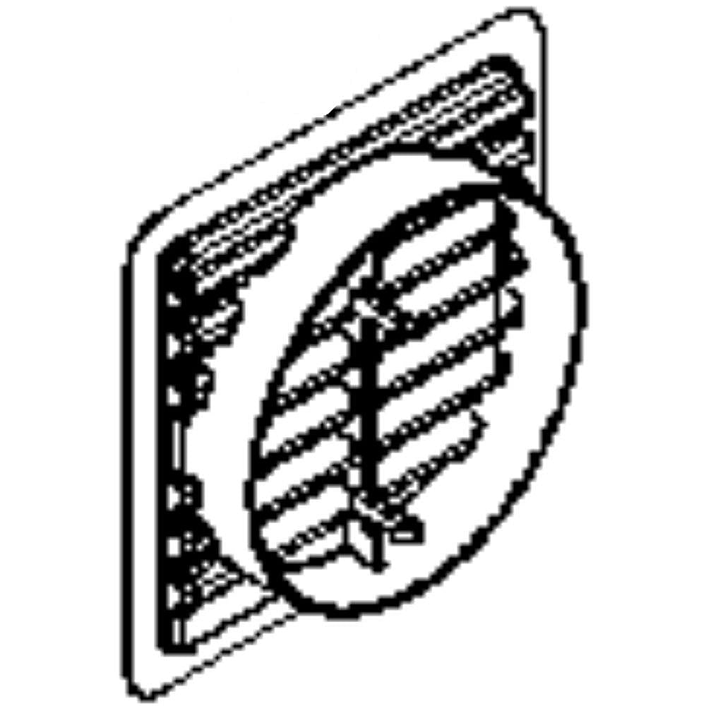 Whirlpool Part #w10835553, Refrigerator Vent | 6.25 x 6.25 x 1.25