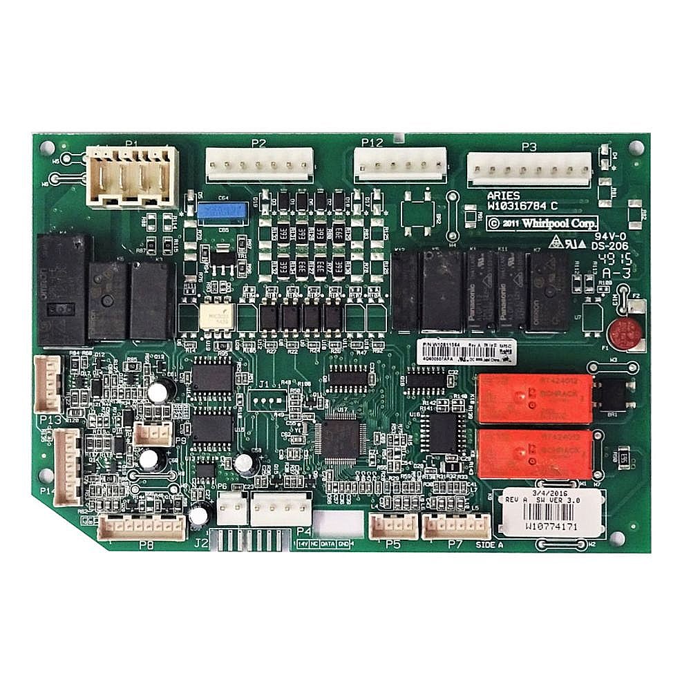 Part #w10843055R, Refurbished Refrigerator Electronic Control Board