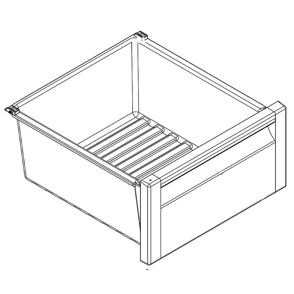 Part #w10846447, Refrigerator Freezer Drawer / 19.69 x 11.57 x 16.13
