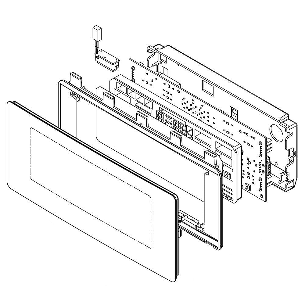 Part #w10848301, Refrigerator Dispenser User Interface Control (Silver) / 8.00 x 3.50 x 11.00