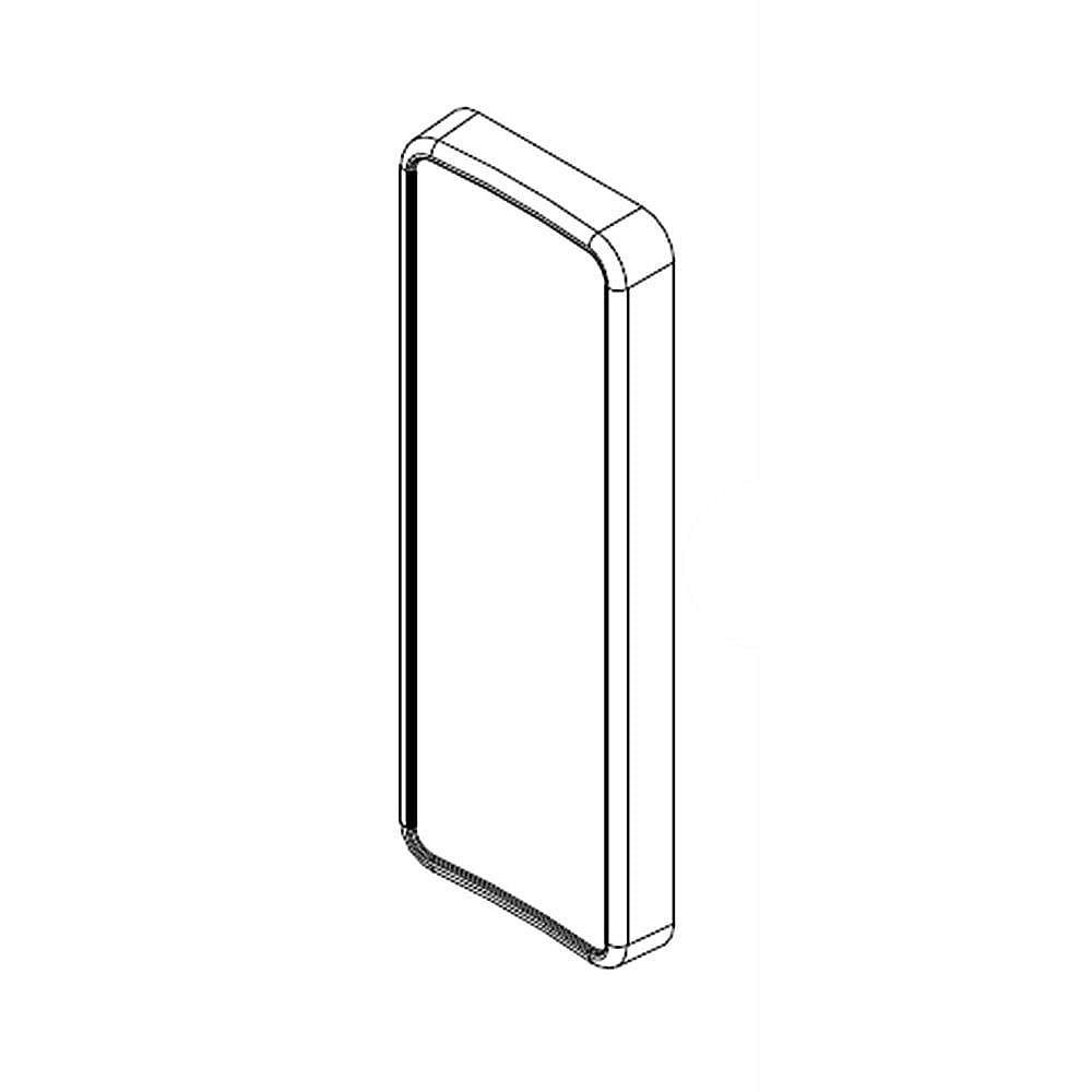 Part #w10853387, Refrigerator Dispenser Actuator Pad (Tempest Gray) / 5.75 x 1.75 x 1.25