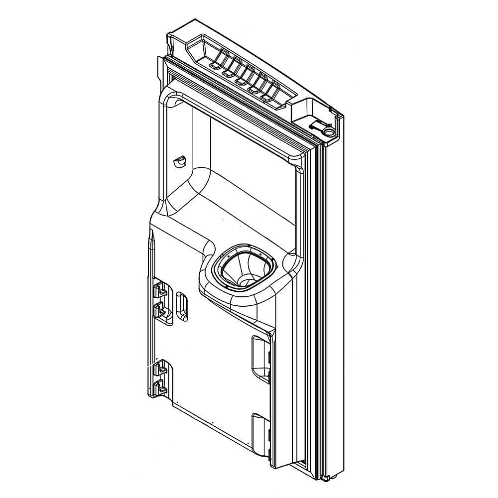Photo of GE Part #w10855083, Refrigerator Door Assembly, Left (Stainless) | 50.25 x 21.50 x 14.00 from Repair Parts Direct