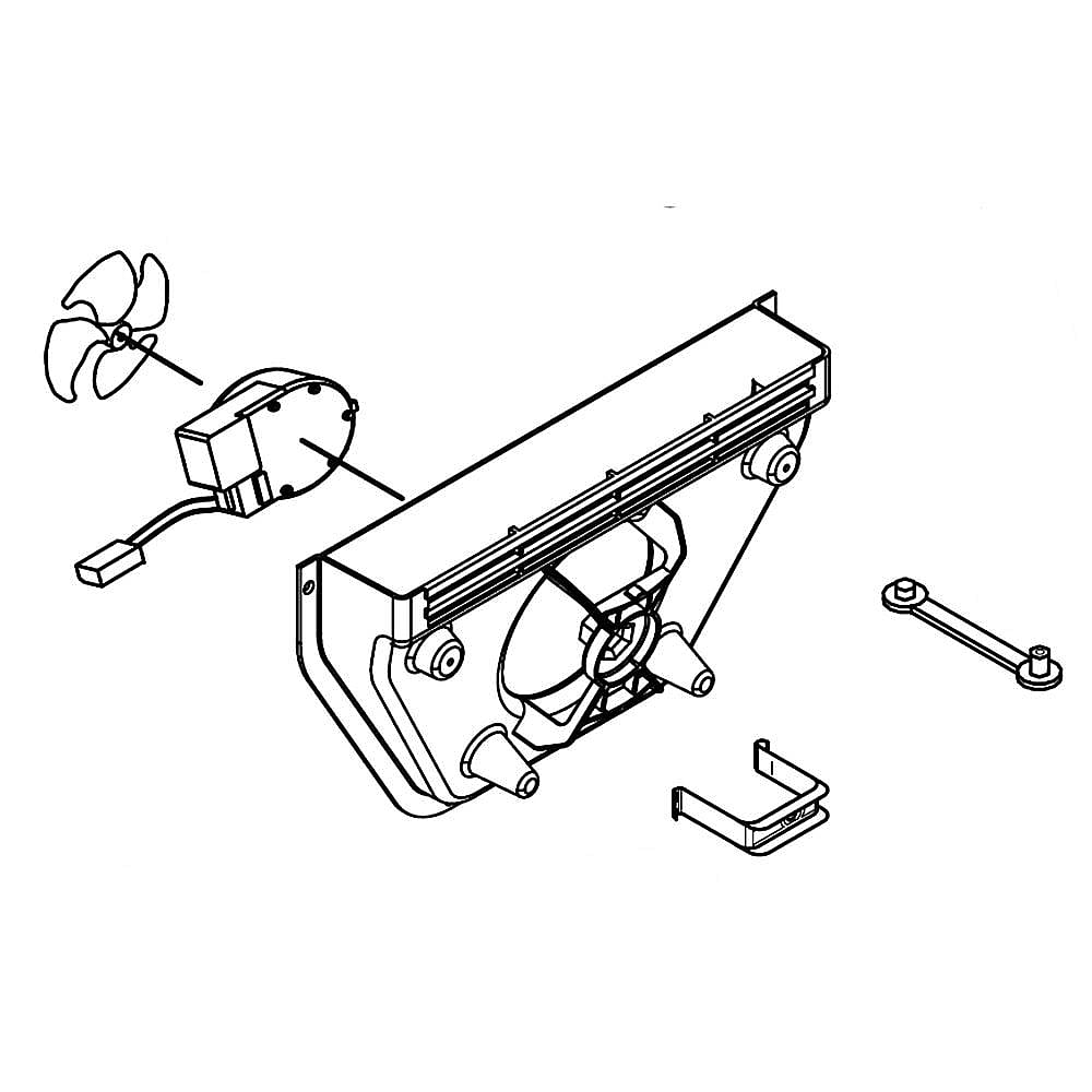 GE Part #w10856615, Refrigerator Fan Scroll | 15.50 x 9.56 x 6.75