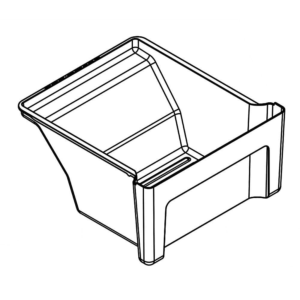 Photo of GE Part #w10860122, Refrigerator Crisper Drawer | 19.69 x 11.57 x 16.13 from Repair Parts Direct