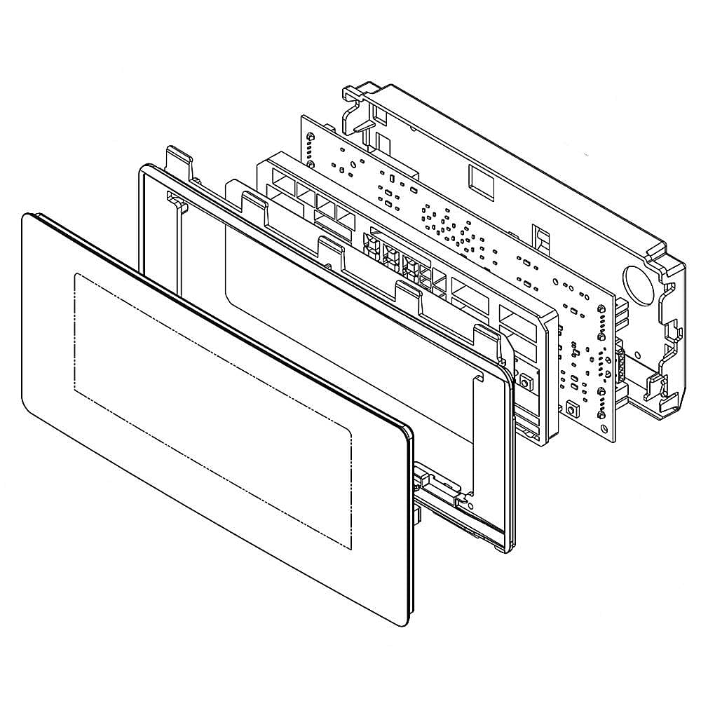 Part #w10862400, Refrigerator Dispenser User Interface Control (Black) / 12.00 x 5.25 x 5.75