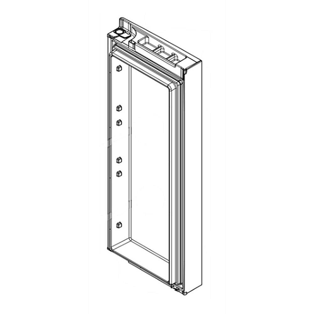 Photo of GE Part #w10872955, Refrigerator Door Assembly, Right (Stainless) from Repair Parts Direct
