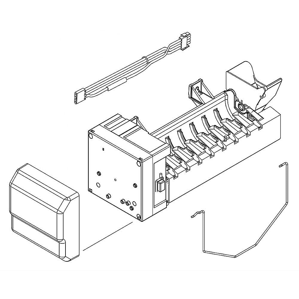 Part #w10886939, Refrigerator Freezer Ice Maker (Replaces W10825619) / 14.00 x 7.75 x 7.50