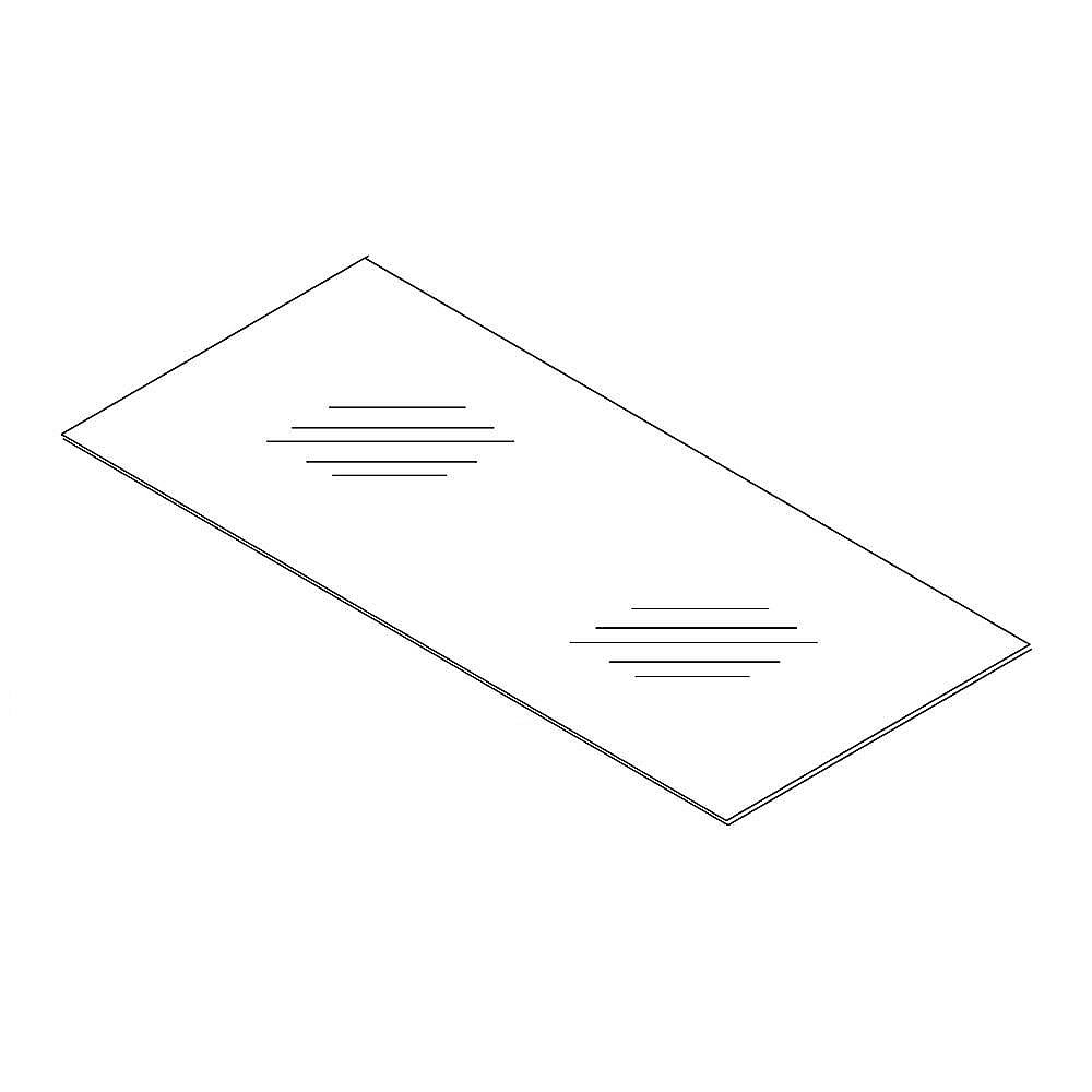 Photo of Part #w10887837, Glass Shelf | 35.25 x 27.25 x 0.88 from Repair Parts Direct