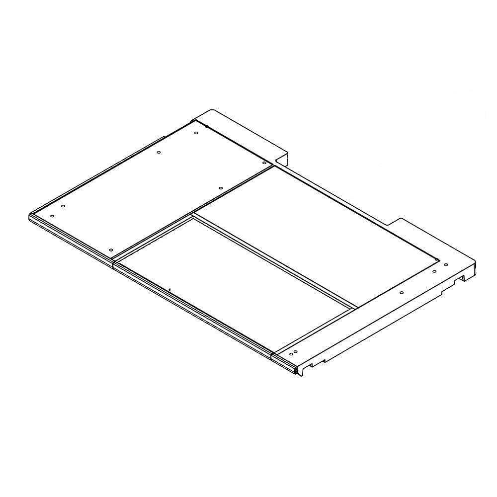 Part #w10889546, Refrigerator Tuck-Away Shelf Assembly | 39.57 x 6.82 x 30.32
