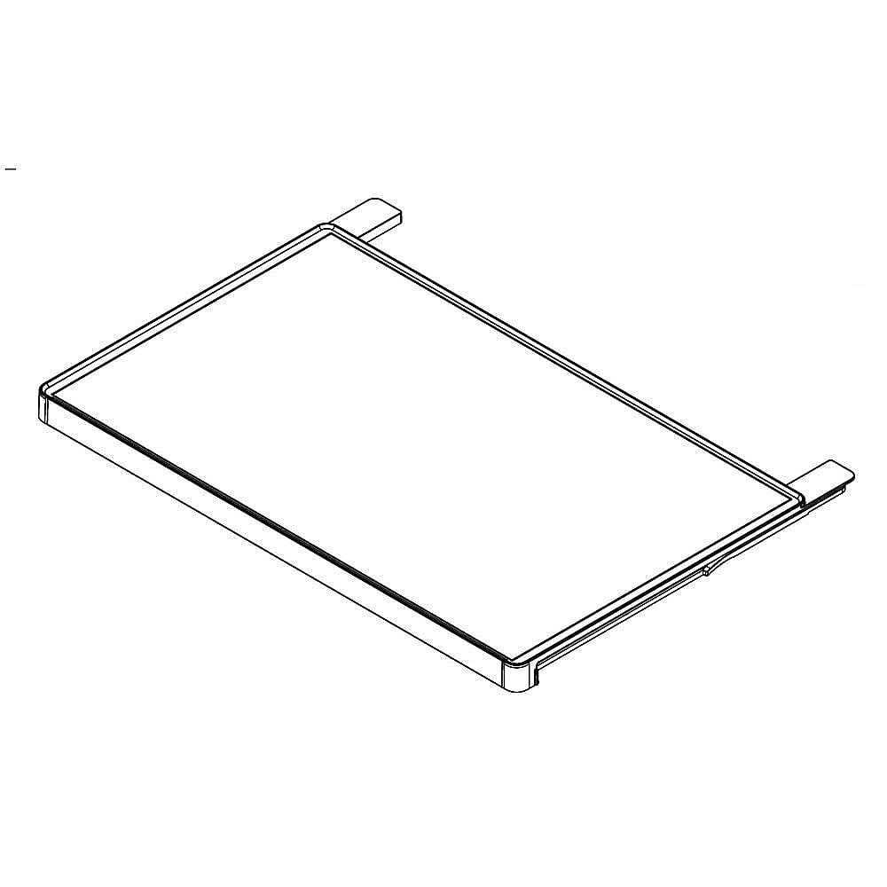 Photo of Part #w10891594, Glass Shelf | 39.57 x 6.82 x 31.32 from Repair Parts Direct