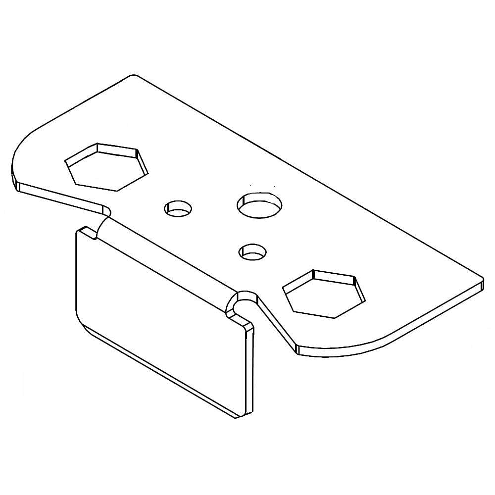 Part #w11557261, Refrigerator Door Stop (Black) (Replaces W10900463) / 4.00 x 2.00 x 1.50