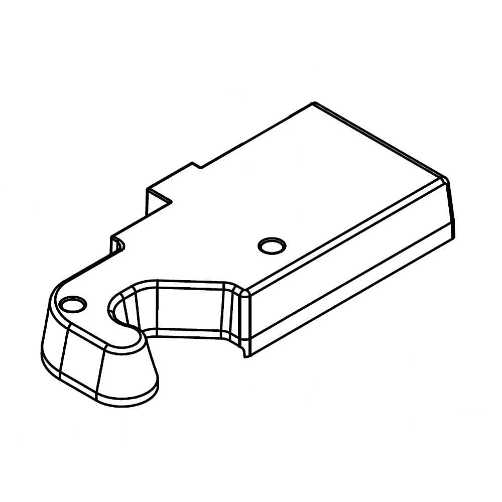 Part #w10902031, Refrigerator Door Hinge Cover, Left (Gray) / 10.00 x 4.50 x 2.50