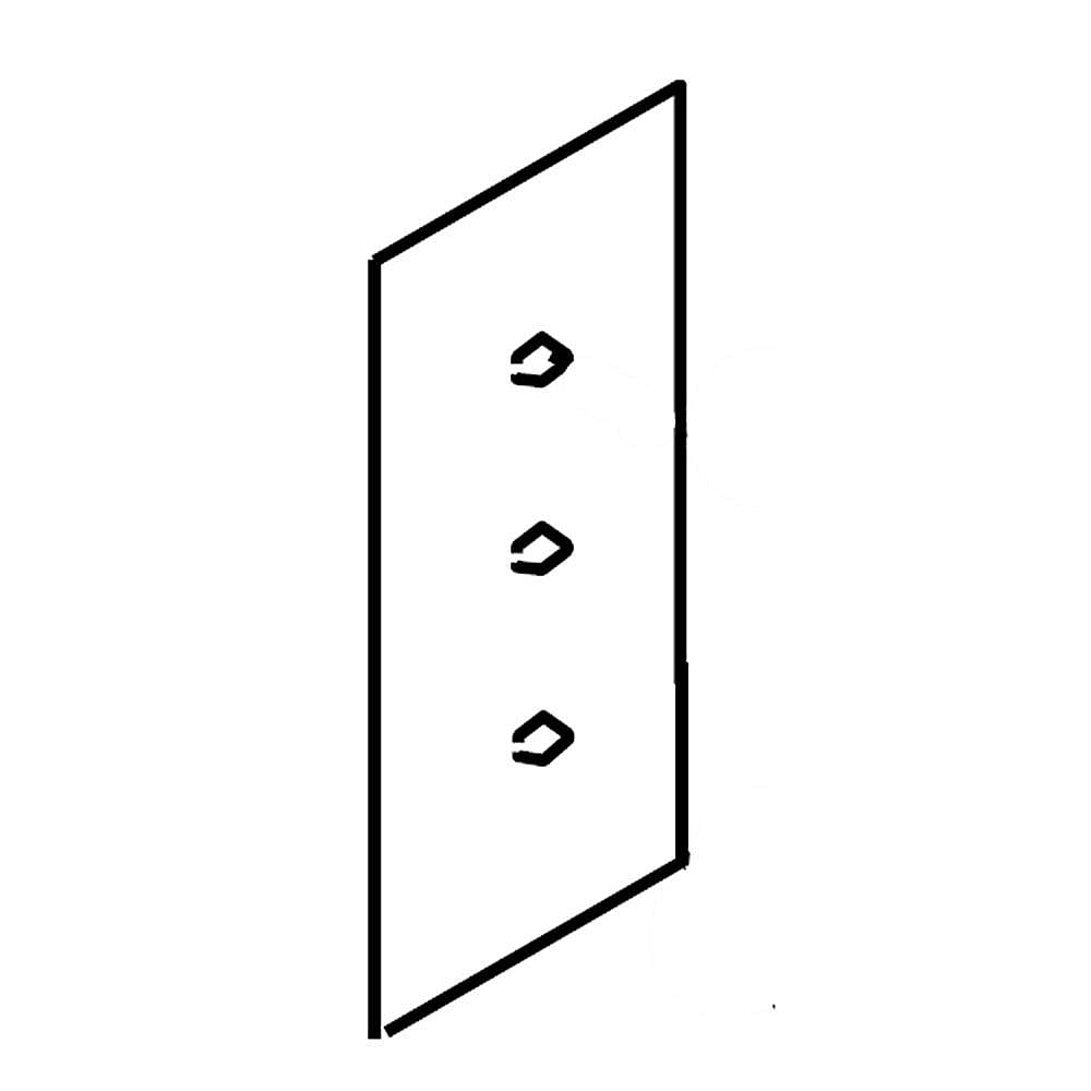 Part #w10904380, Refrigerator Bottom Hinge / 16.25 x 1.25 x 0.12